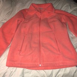salmon fleece Columbia sweater